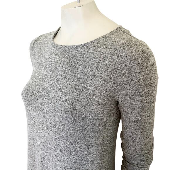 GAP Metallic Stretch Knit Long Sleeve Shift Dress in Heather Gray Gold SZ XS - Picture 3 of 10